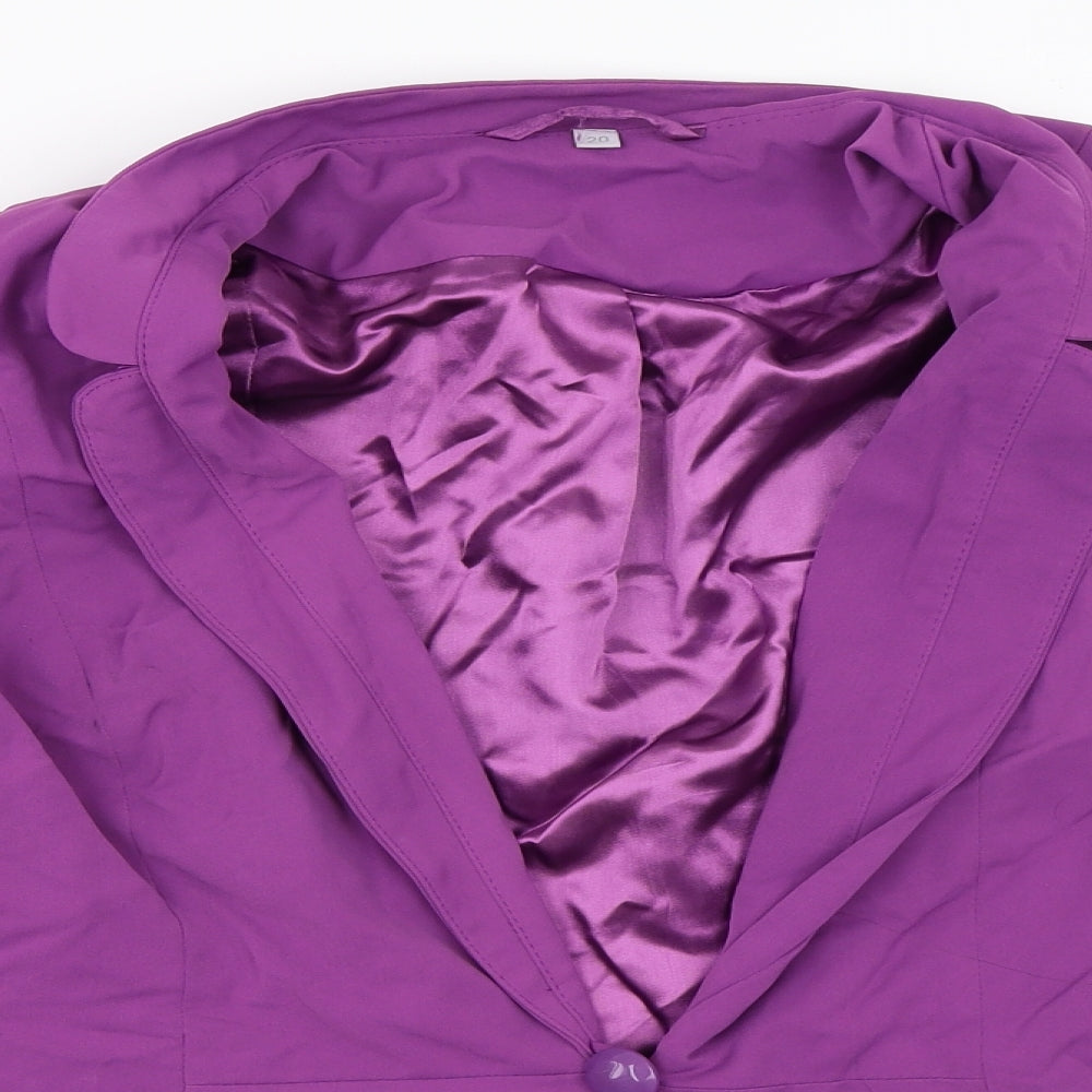 Preworn Womens Purple   Jacket Blazer Size 20