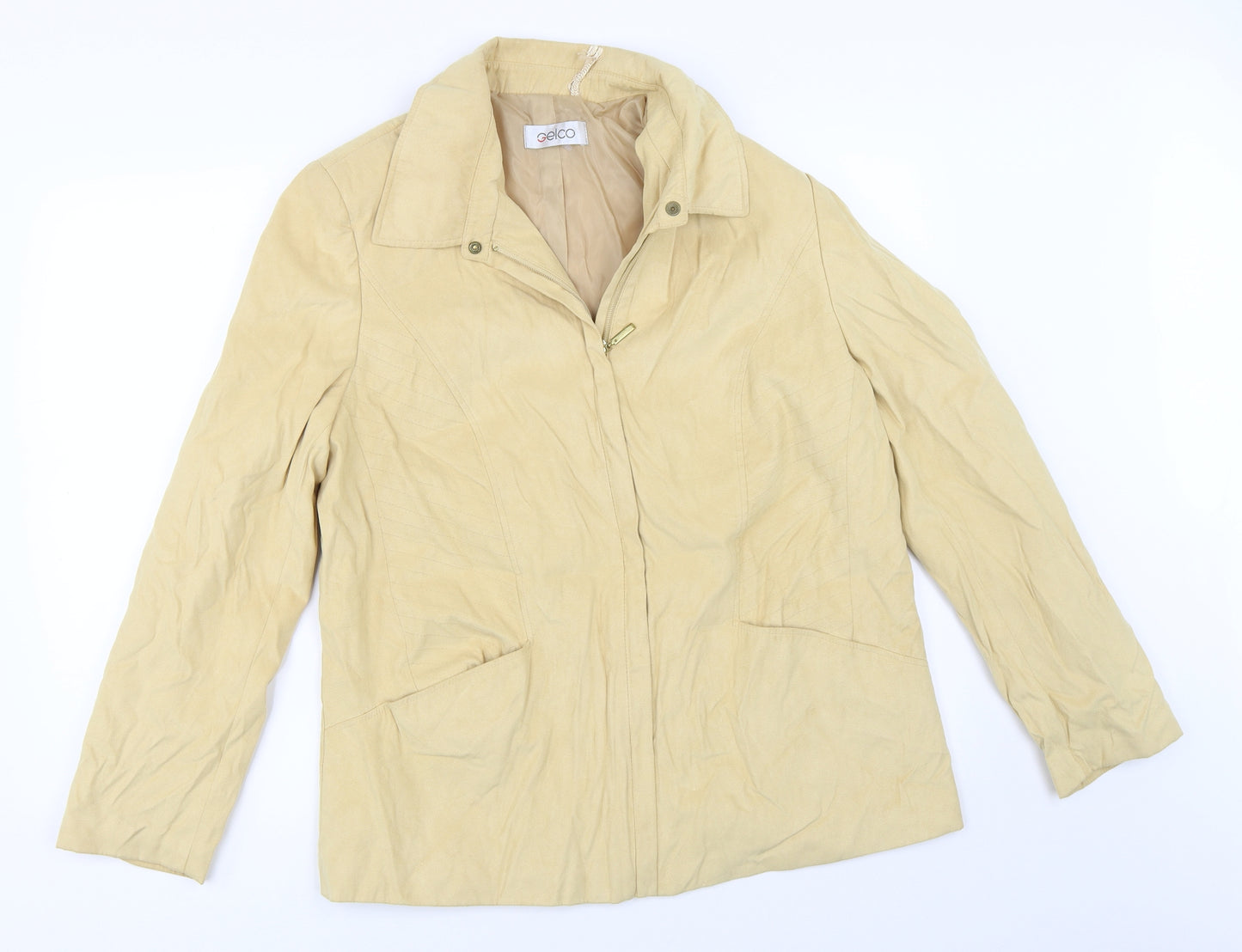 Gelco Womens Beige   Jacket Coat Size 18