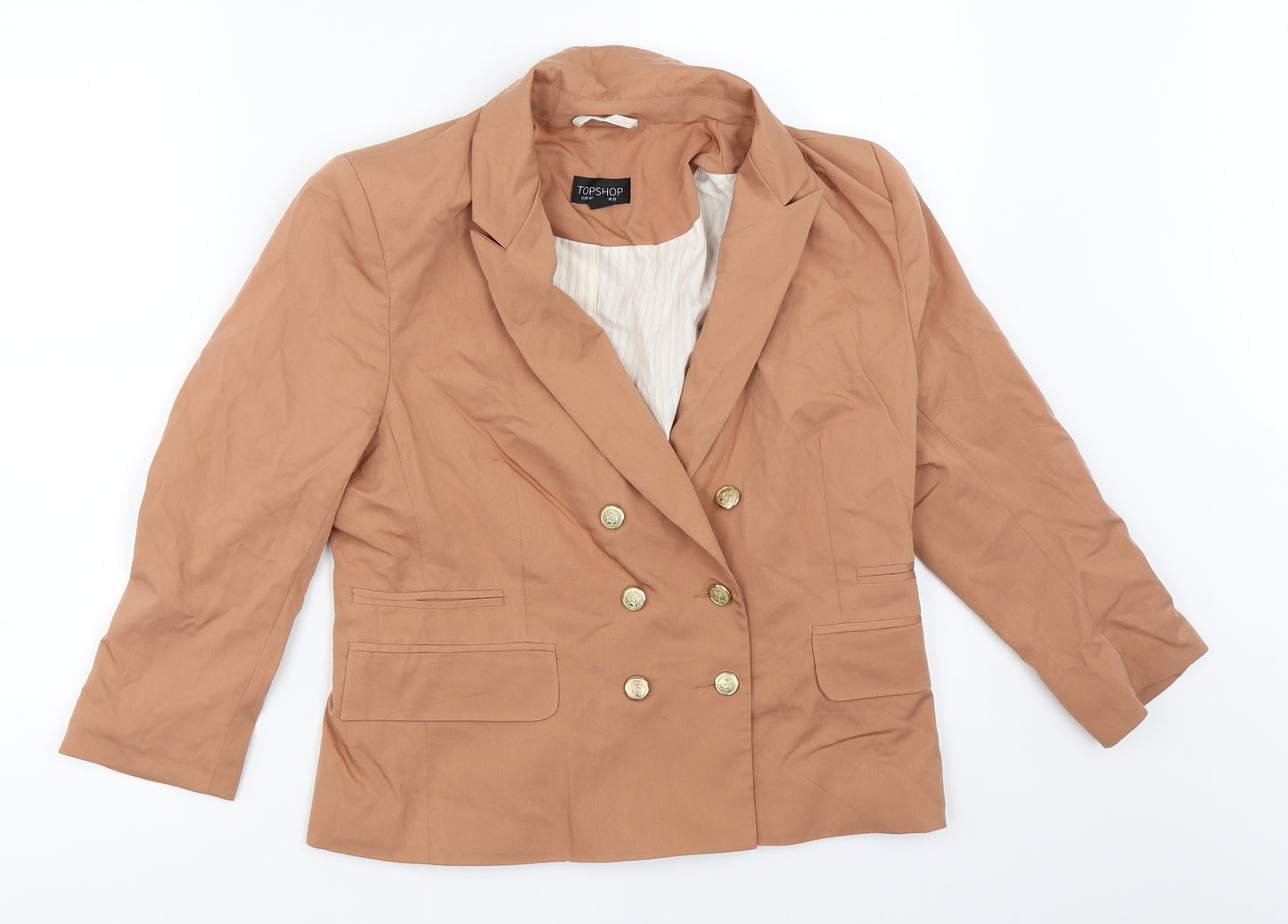 Topshop Womens Brown   Jacket Blazer Size 12