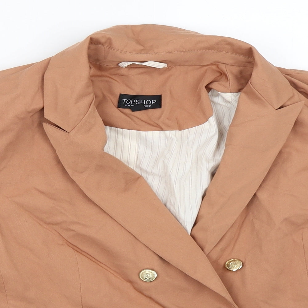 Topshop Womens Brown   Jacket Blazer Size 12