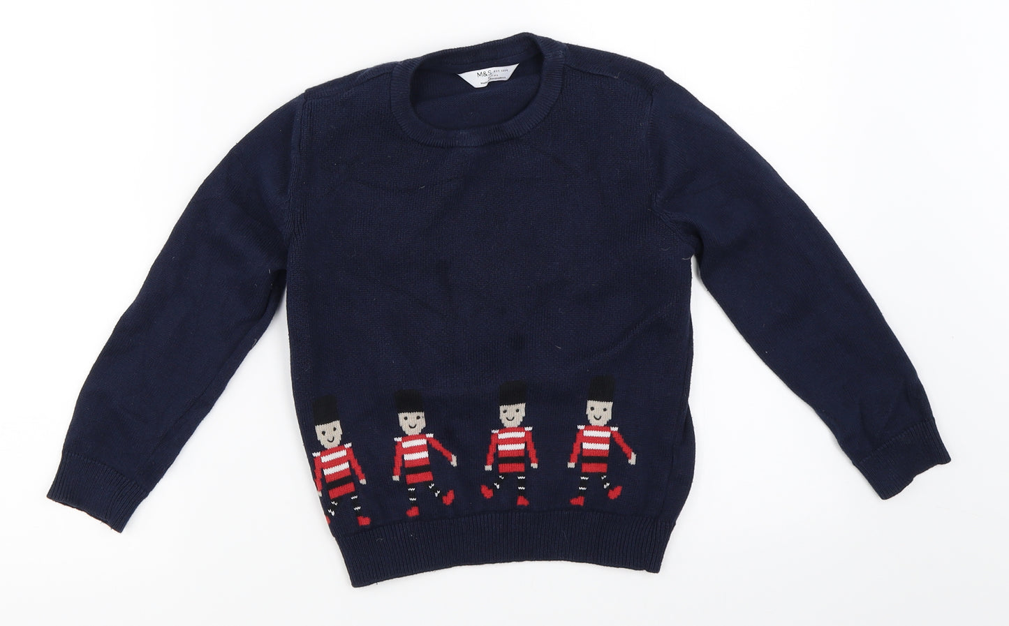 Marks and Spencer Boys Blue   Pullover Jumper Size 6-7 Years