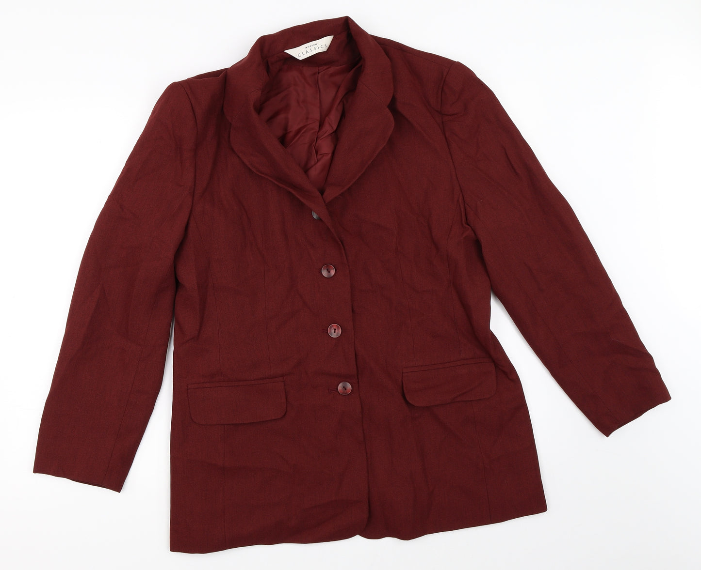 Modern Classics Womens Red   Jacket Blazer Size 16