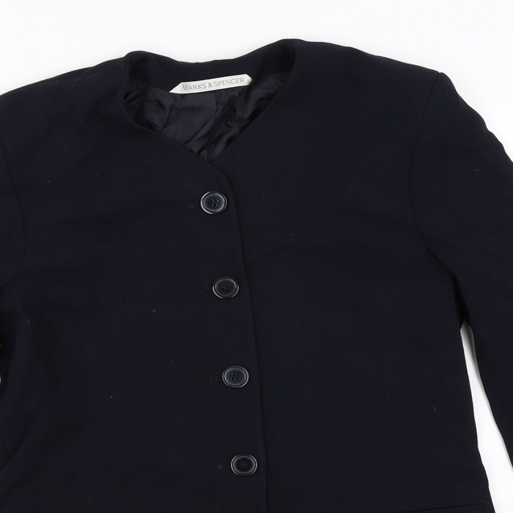 Marks and Spencer Womens Blue   Jacket Coat Size 10