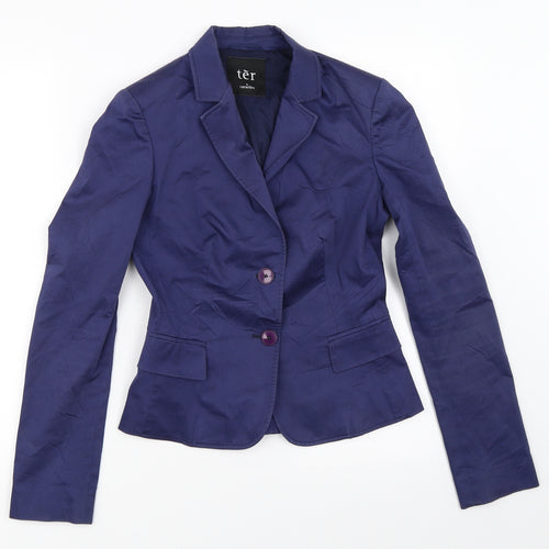 TER DE CARACTERE Womens Blue   Jacket Blazer Size 6