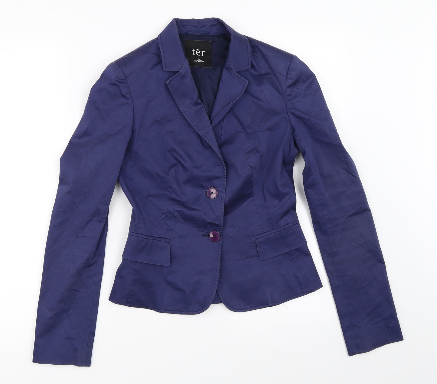 TER DE CARACTERE Womens Blue   Jacket Blazer Size 6