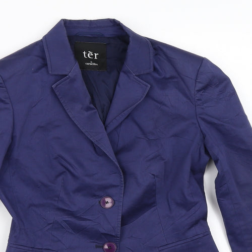 TER DE CARACTERE Womens Blue   Jacket Blazer Size 6
