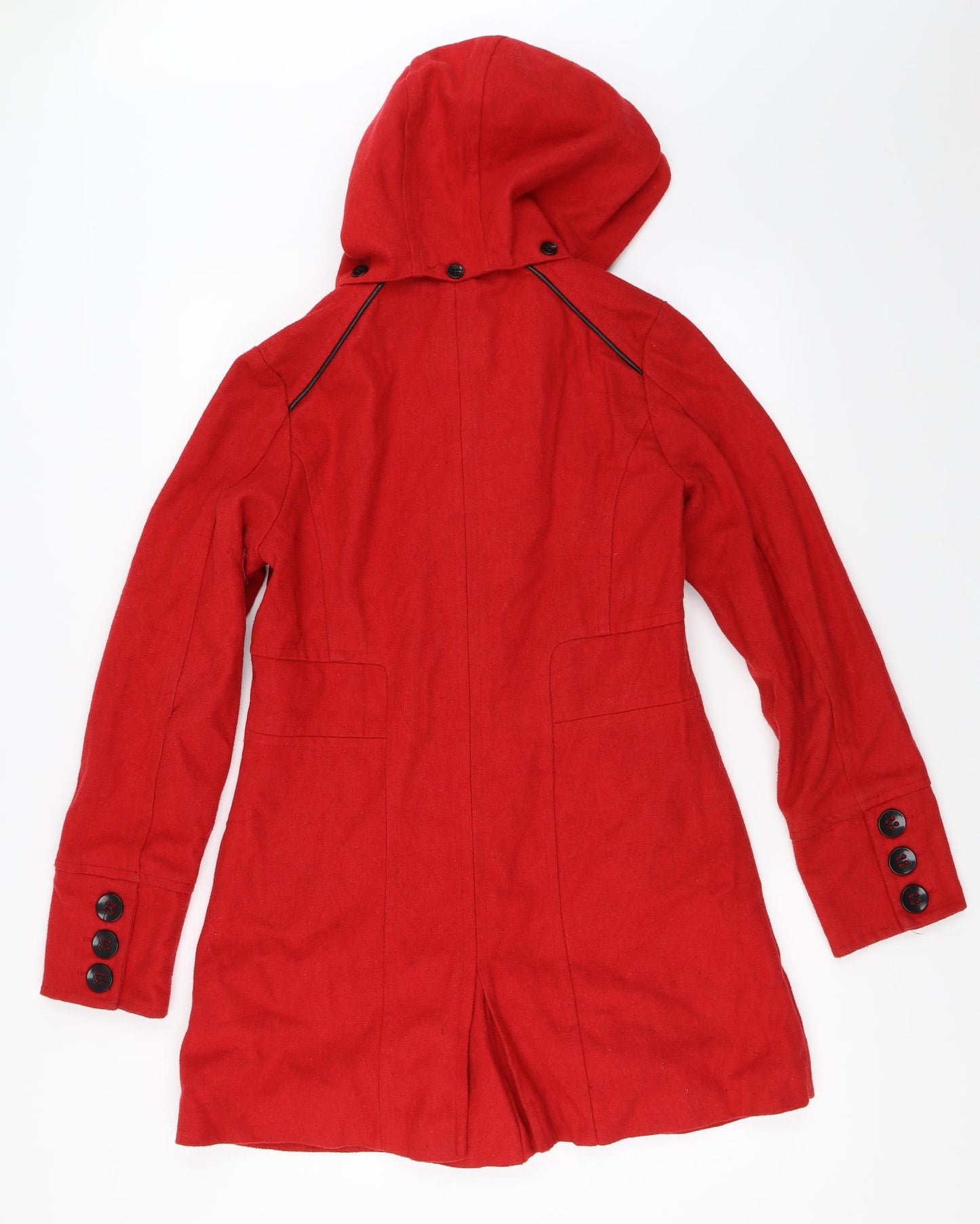 Yoki Womens Red   Overcoat Coat Size M