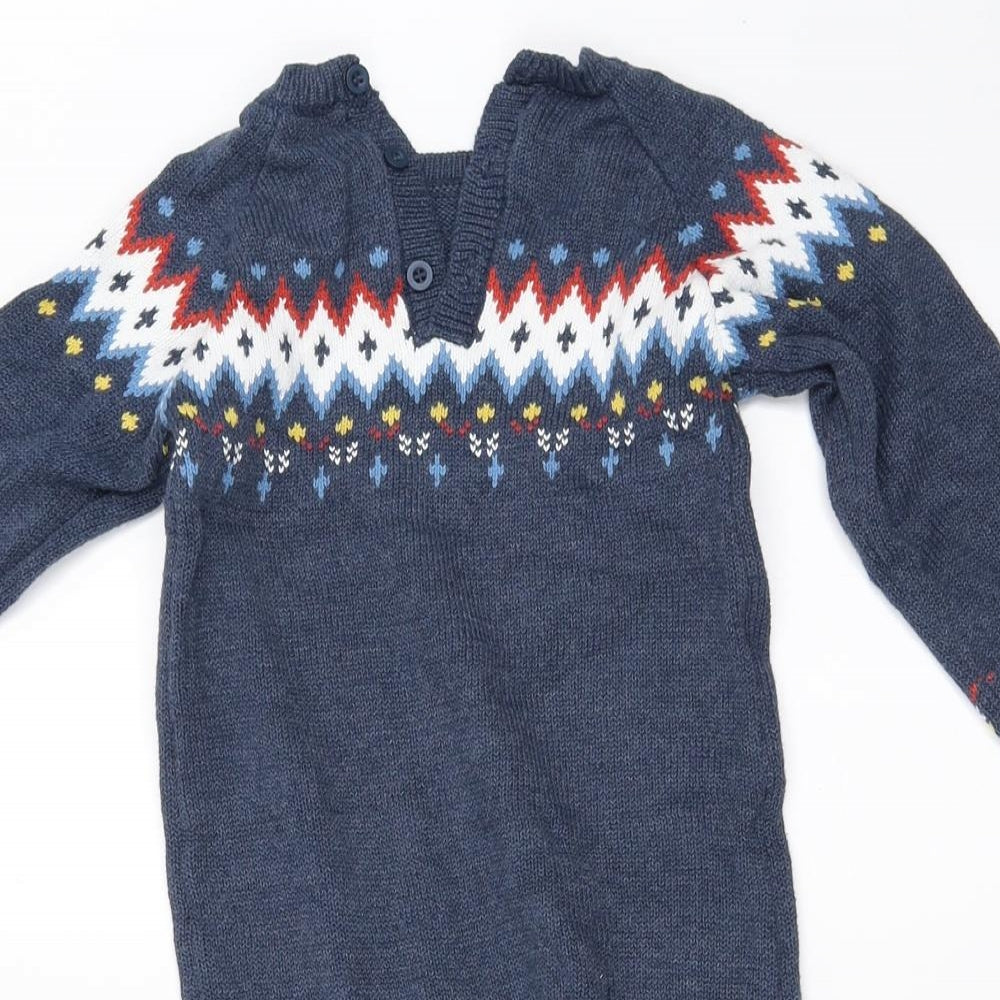 Matalan Boys Blue   Babygrow One-Piece Size 12-18 Months
