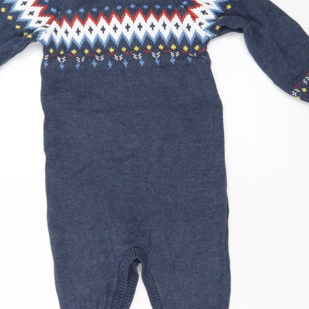 Matalan Boys Blue   Babygrow One-Piece Size 12-18 Months