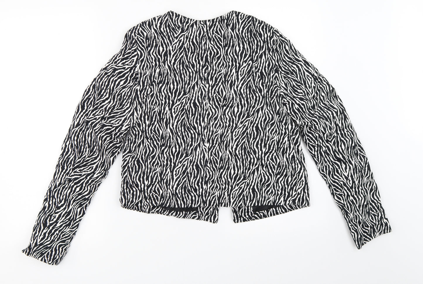 Atmosphere Womens Black Animal Print  Jacket  Size 12