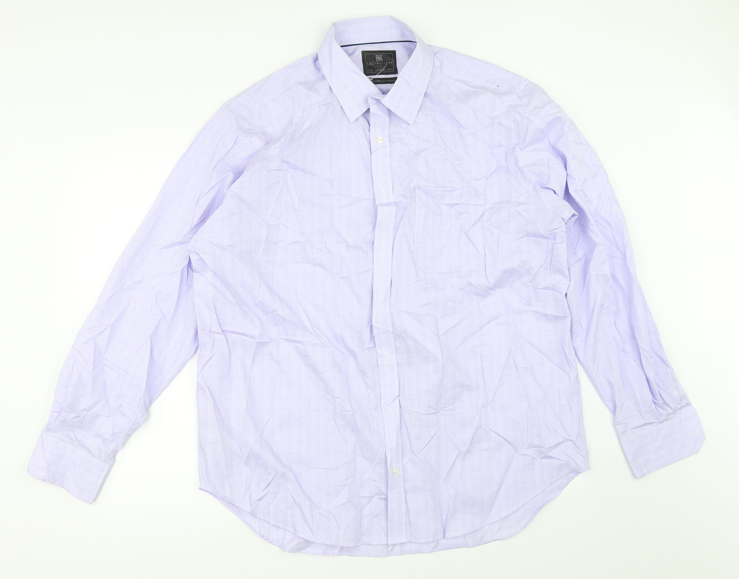 Marks and Spencer Mens Blue    Dress Shirt Size 17.5