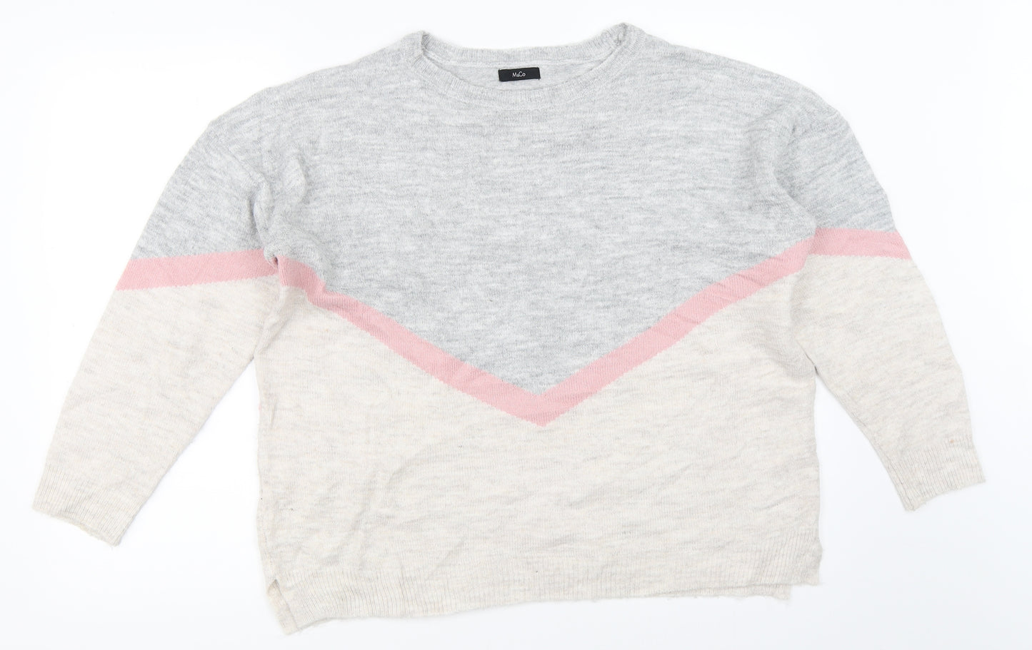 M&Co Womens Grey   Pullover Jumper Size 16