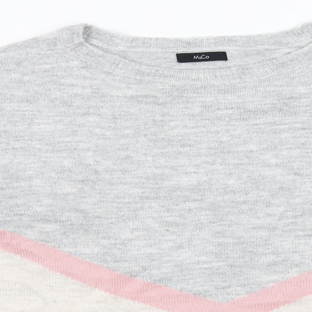 M&Co Womens Grey   Pullover Jumper Size 16