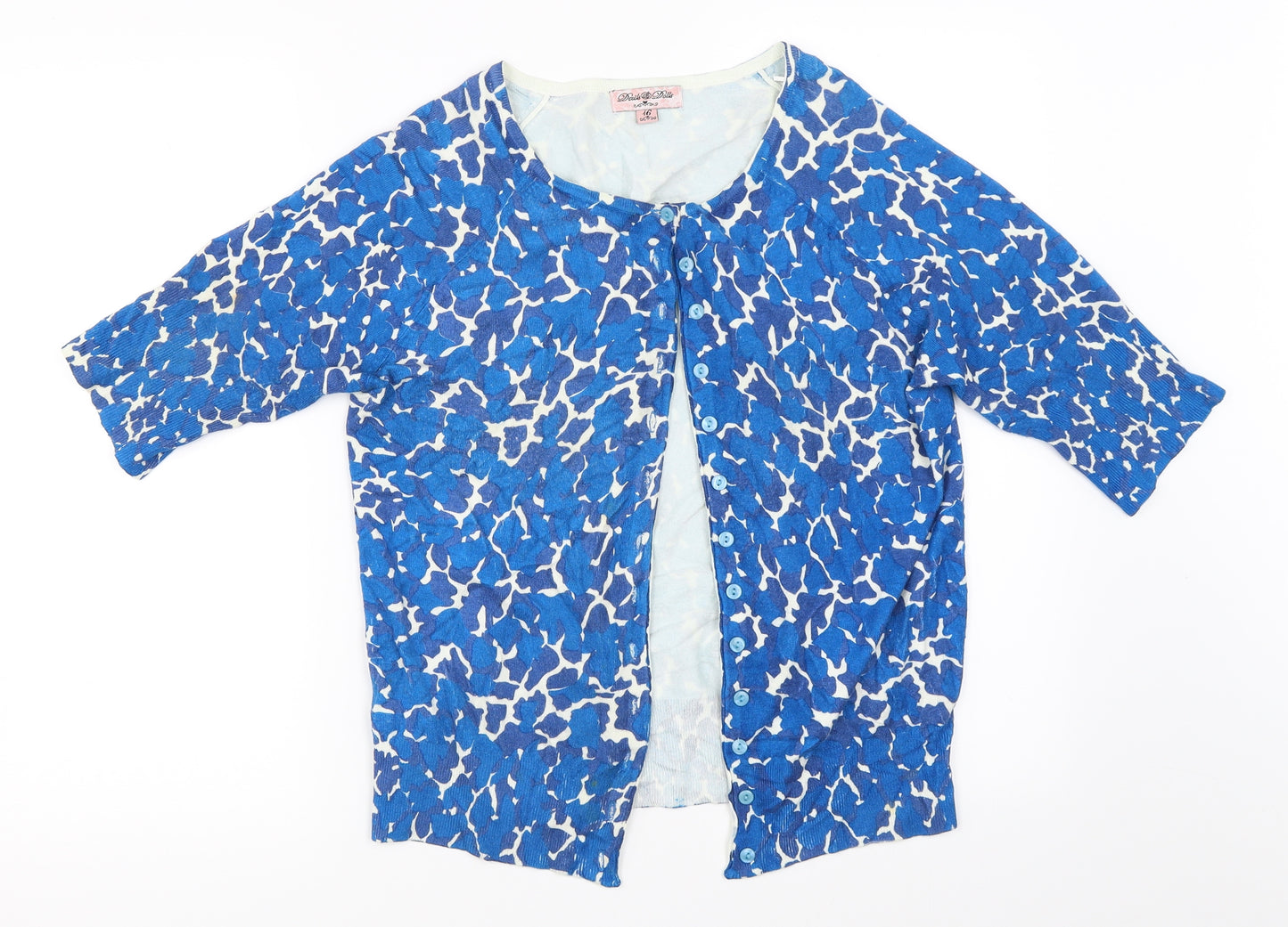Devils Dolls Womens Blue   Cardigan Jumper Size 16