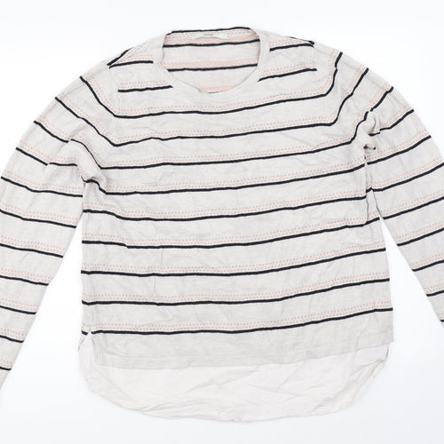 George Womens Grey Striped  Pullover Jumper Size 14
