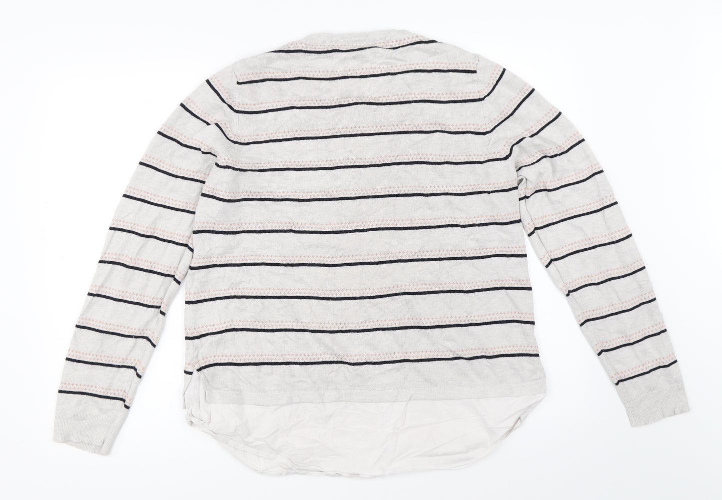 George Womens Grey Striped  Pullover Jumper Size 14