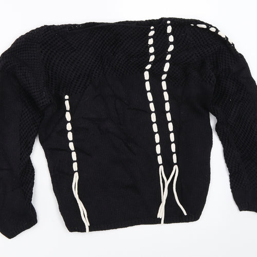 Joye + Fun Womens Black   Pullover Jumper Size 38