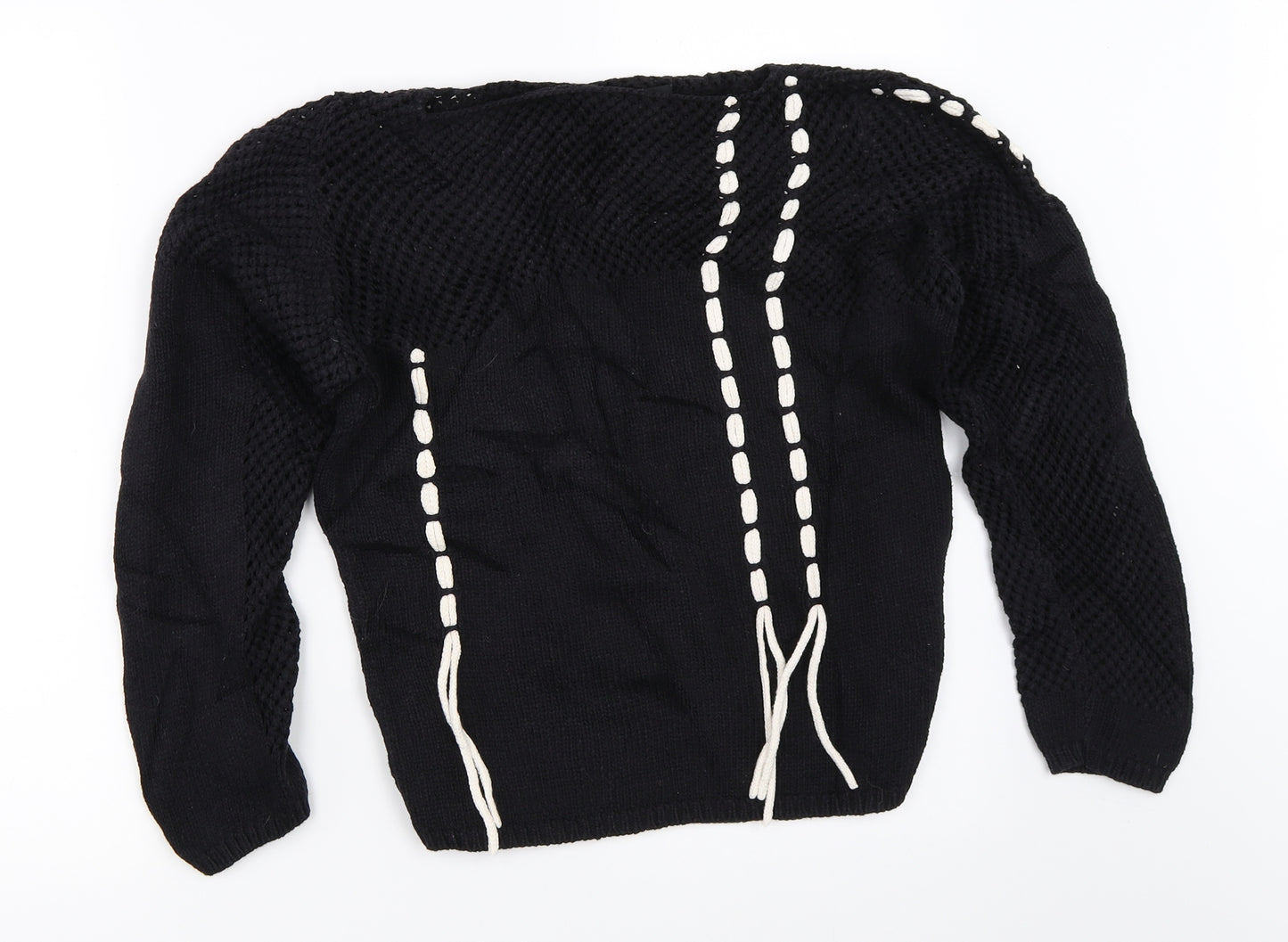 Joye + Fun Womens Black   Pullover Jumper Size 38
