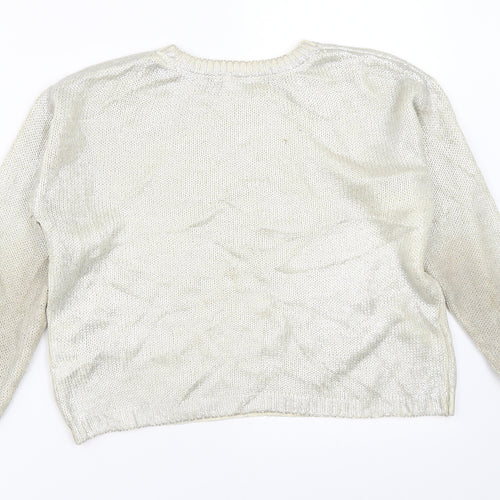 H&M Girls Gold   Pullover Jumper Size 11-12 Years