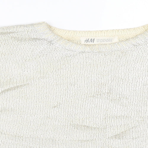 H&M Girls Gold   Pullover Jumper Size 11-12 Years