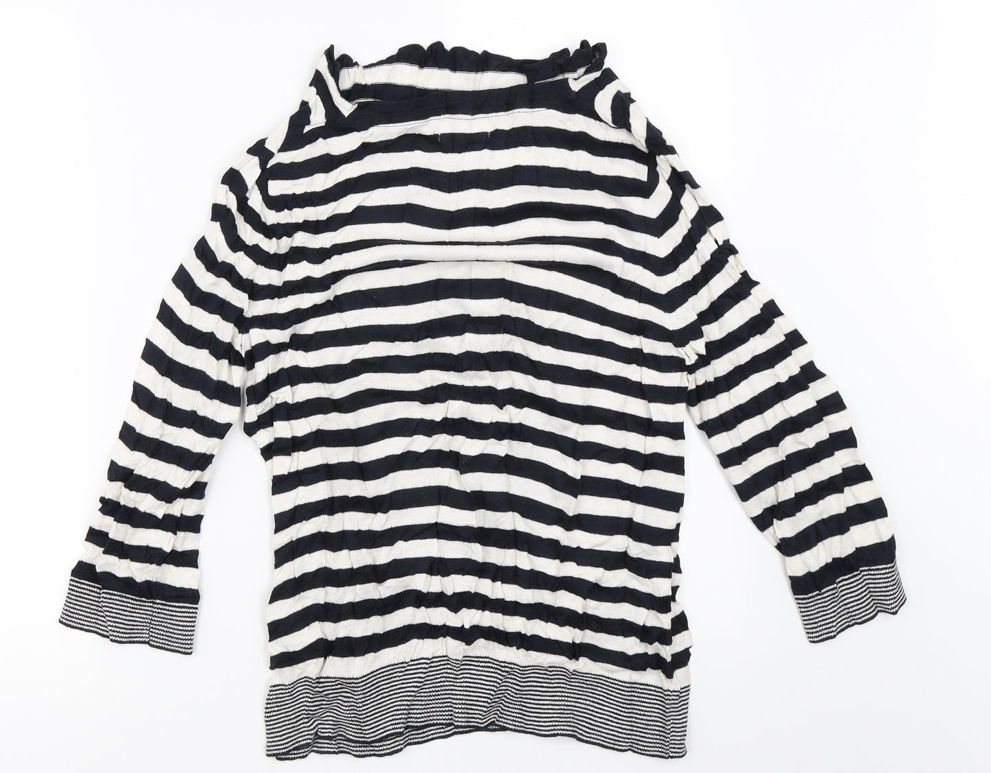 Per Una Womens Black Striped  Pullover Jumper Size 14