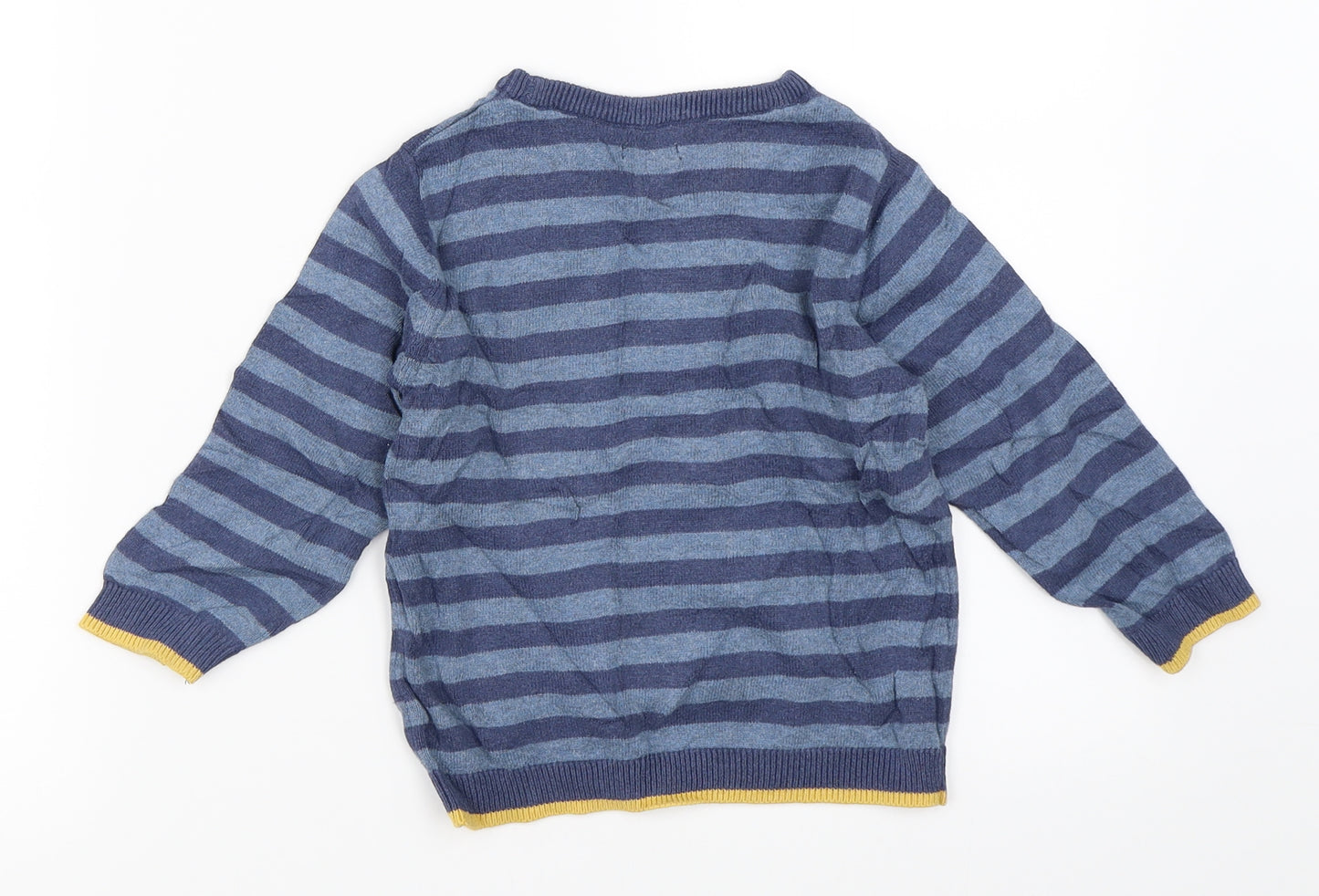NEXT Boys Blue Striped  Pullover Jumper Size 18-24 Months