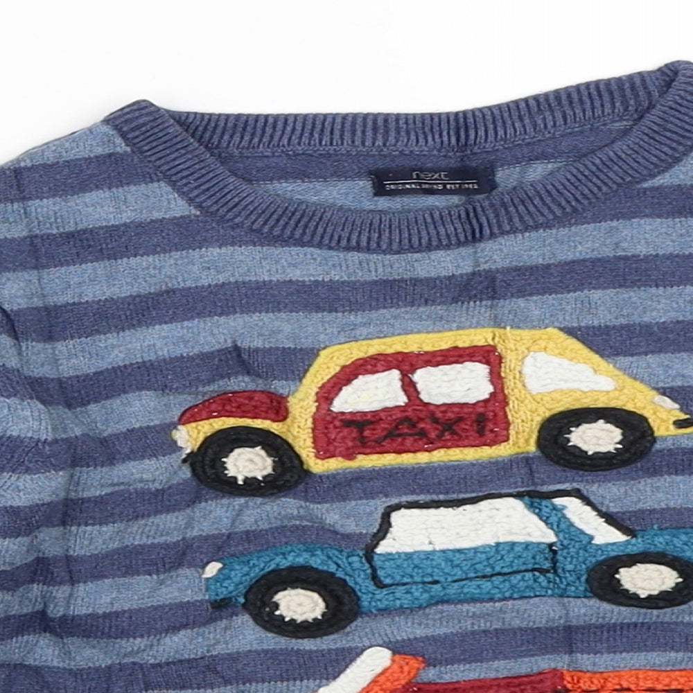 NEXT Boys Blue Striped  Pullover Jumper Size 18-24 Months