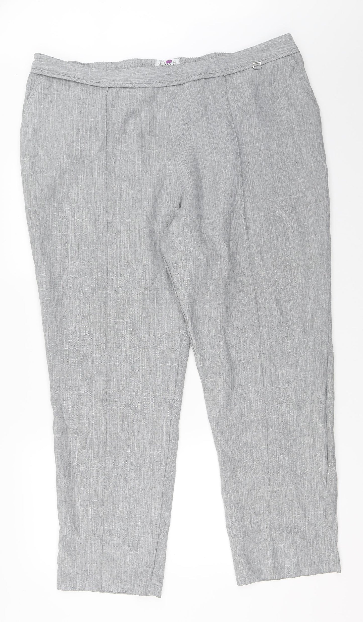Marks and Spencer Womens Grey   Trousers  Size 22 L29 in