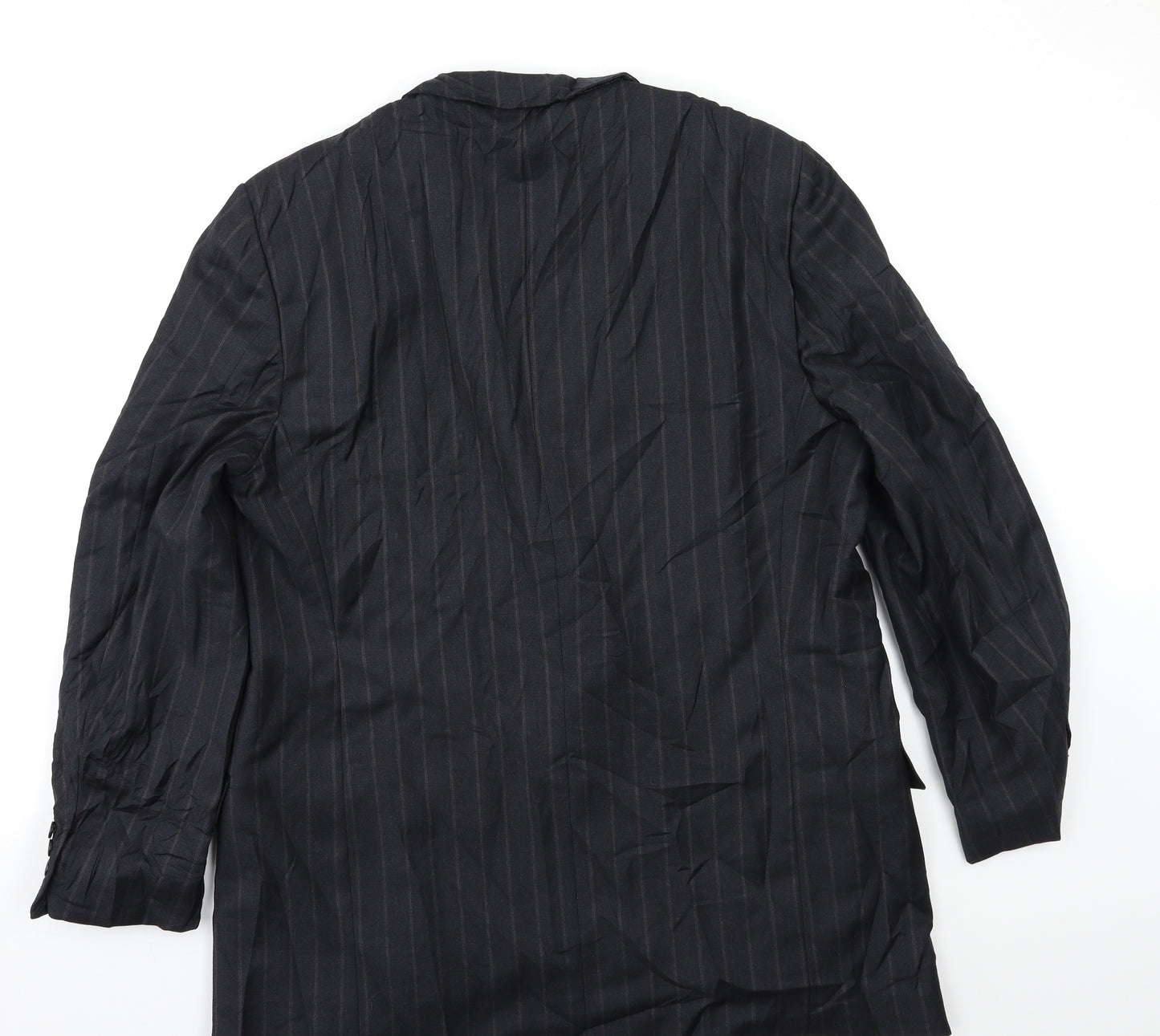 Ermenegildo Zegna Mens Black Striped  Jacket Blazer Size L