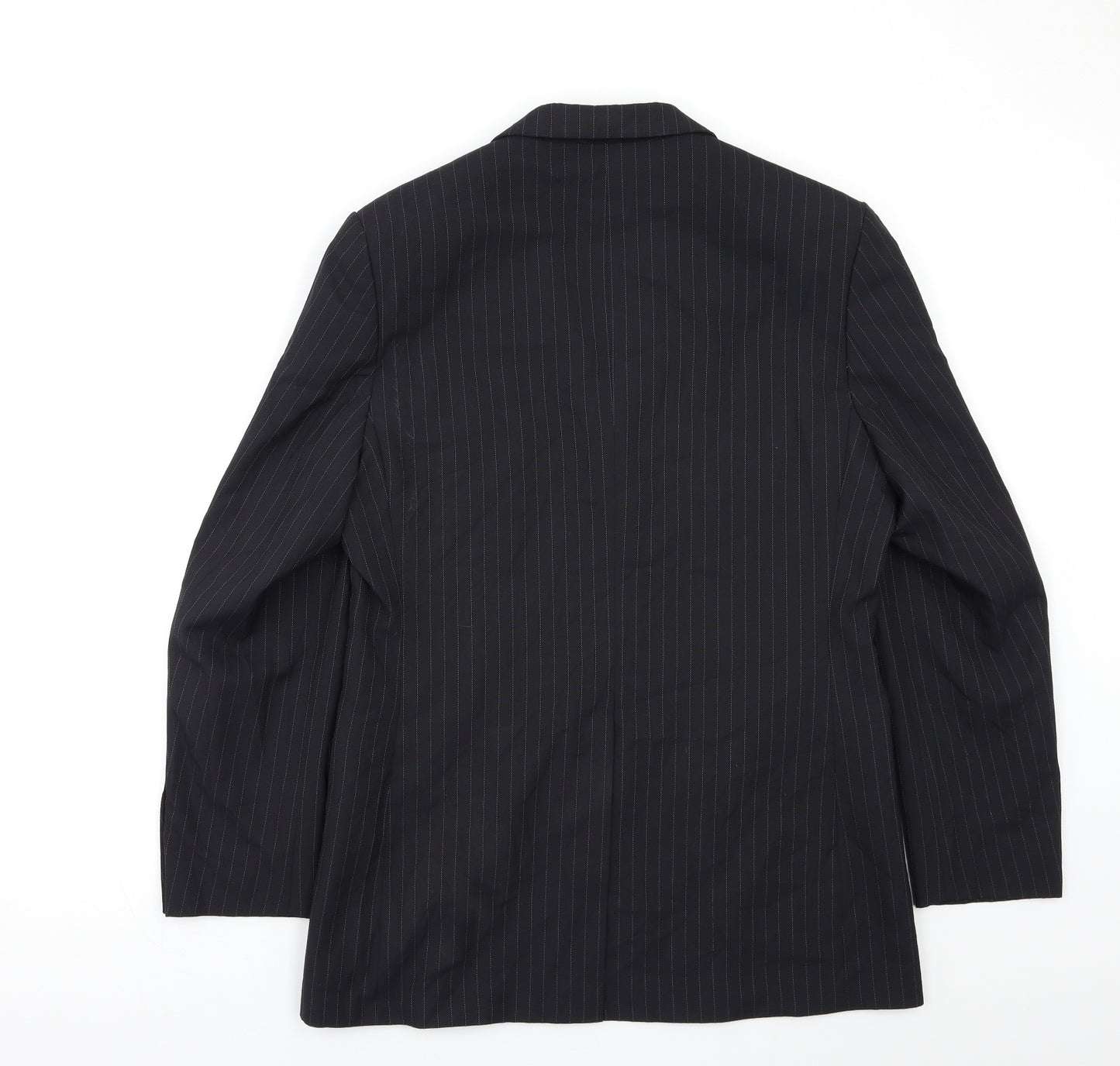 F&F Mens Black Striped  3 Piece Blazer Size 38