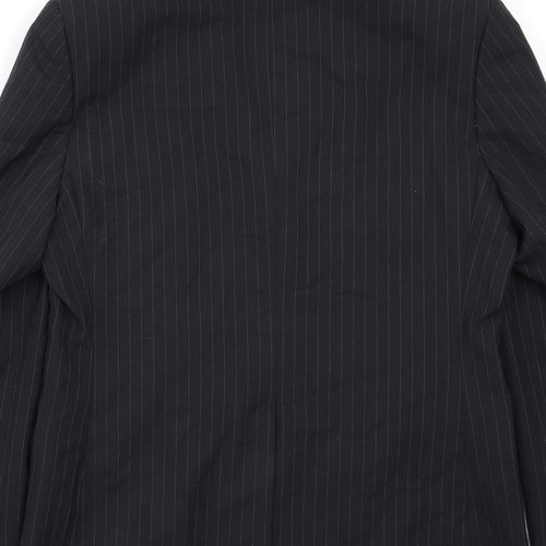 F&F Mens Black Striped  3 Piece Blazer Size 38