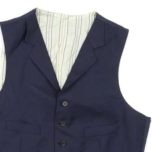 Polo Ralph Lauren Mens Blue   Jacket Suit Waistcoat Size 38