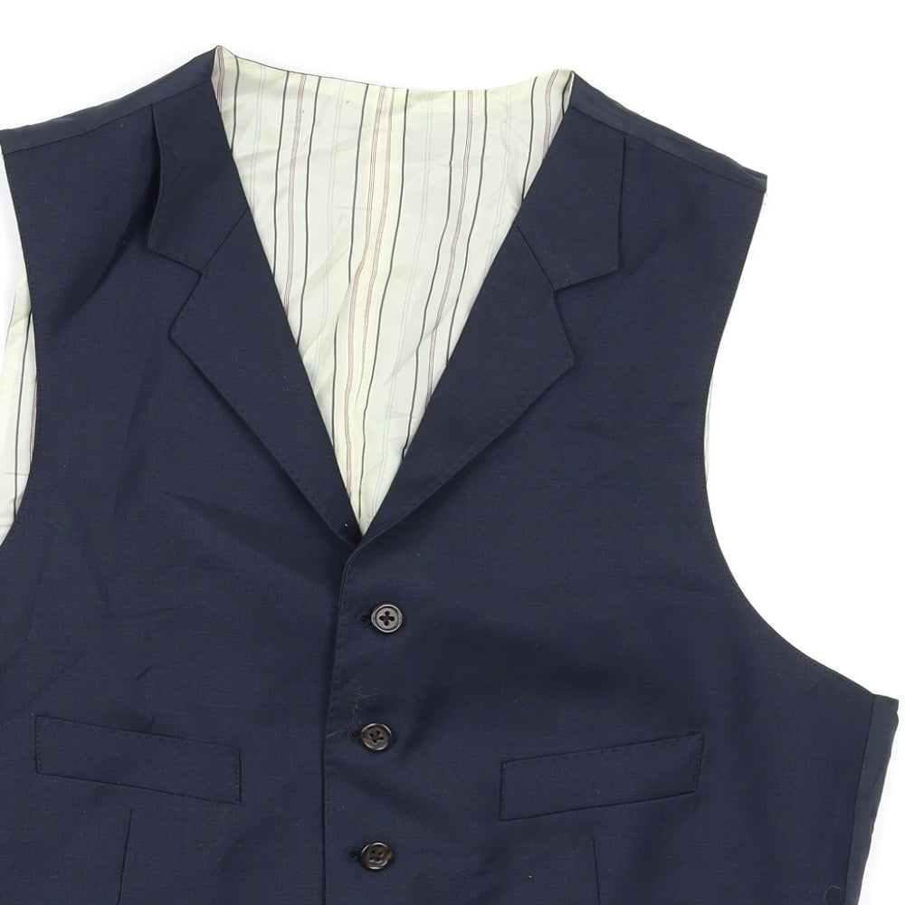 Polo Ralph Lauren Mens Blue   Jacket Suit Waistcoat Size 38