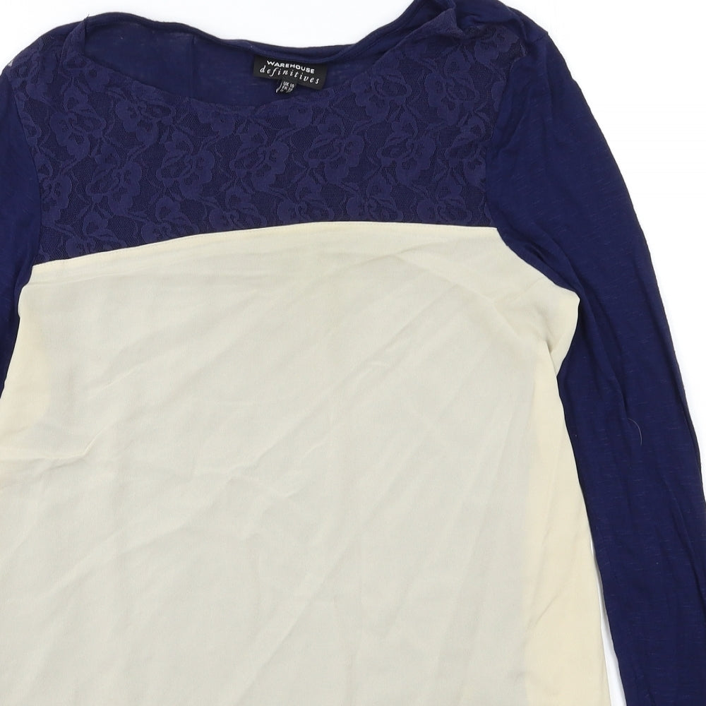 Wareh Womens Blue   Basic Blouse Size 10