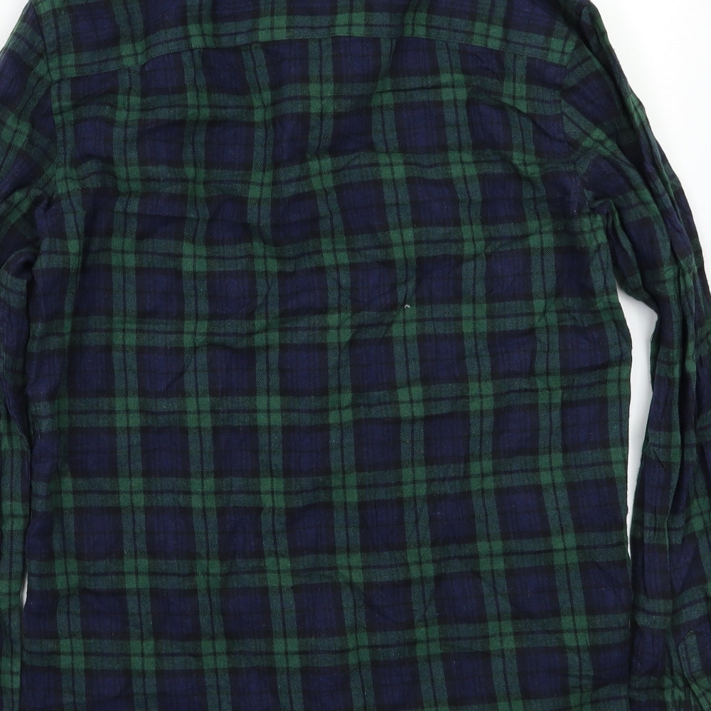 New Look Mens Green Check   Button-Up Size S