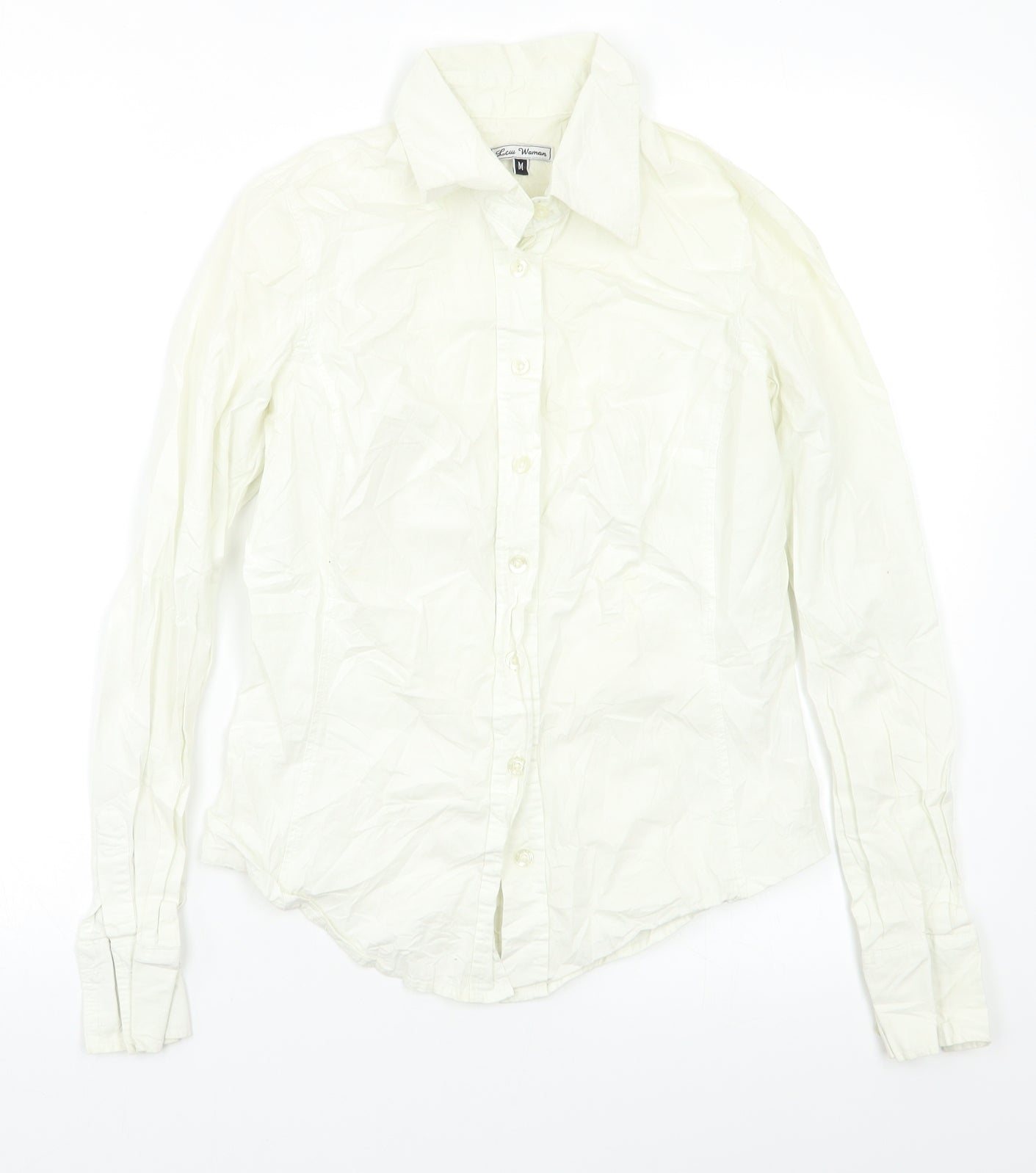 LCW Womens Ivory   Basic Button-Up Size M