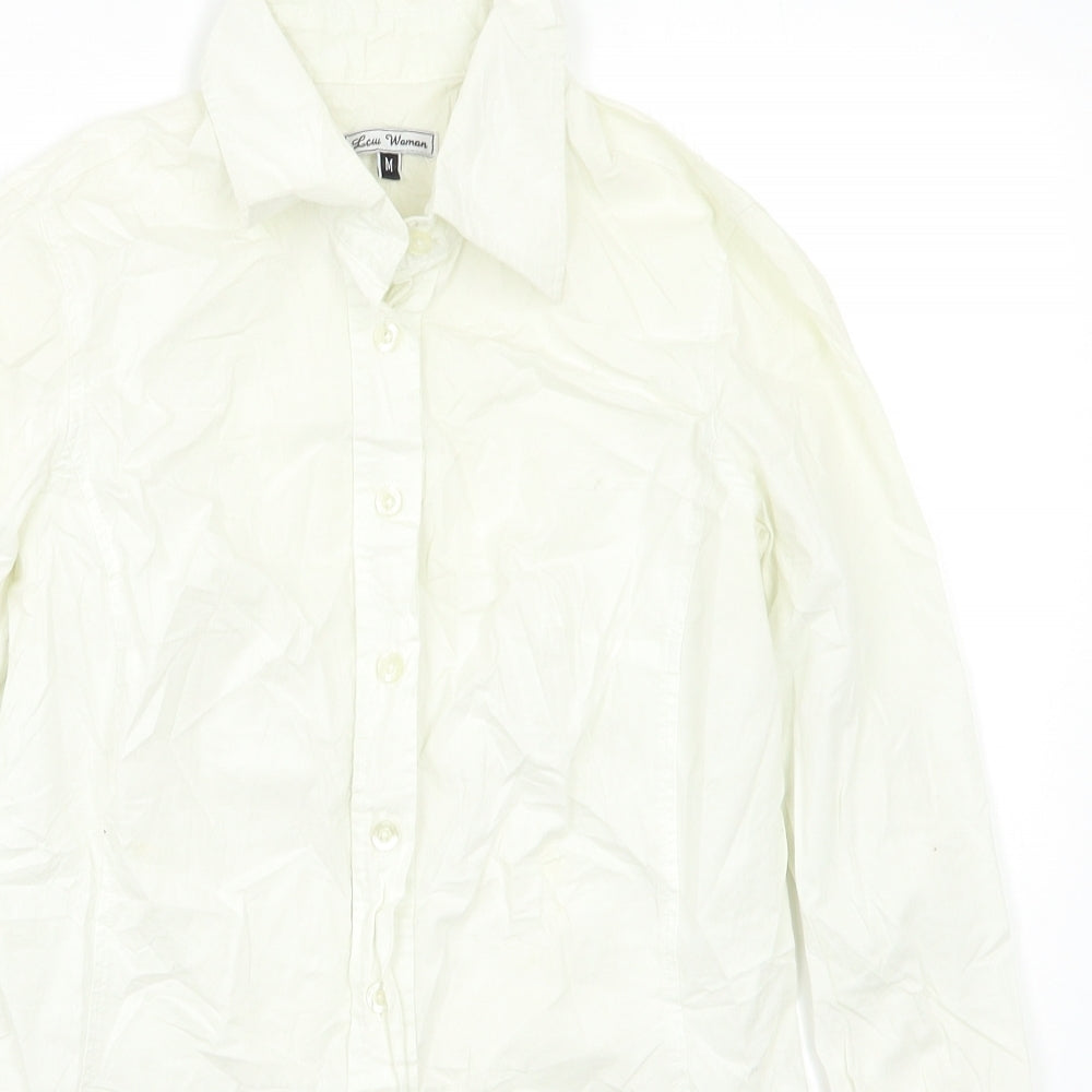 LCW Womens Ivory   Basic Button-Up Size M