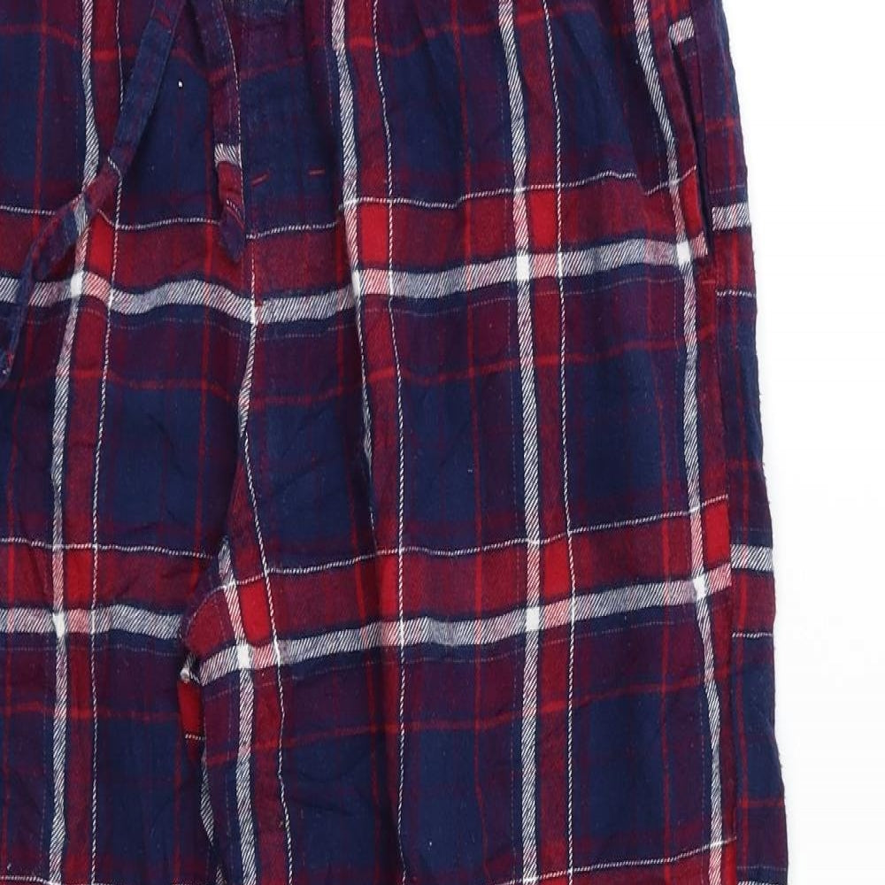 M&S Womens Multicoloured Check   Pyjama Pants Size S