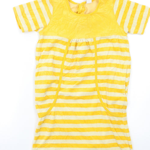 Preworn Girls Yellow Striped    Size 7-8 Years