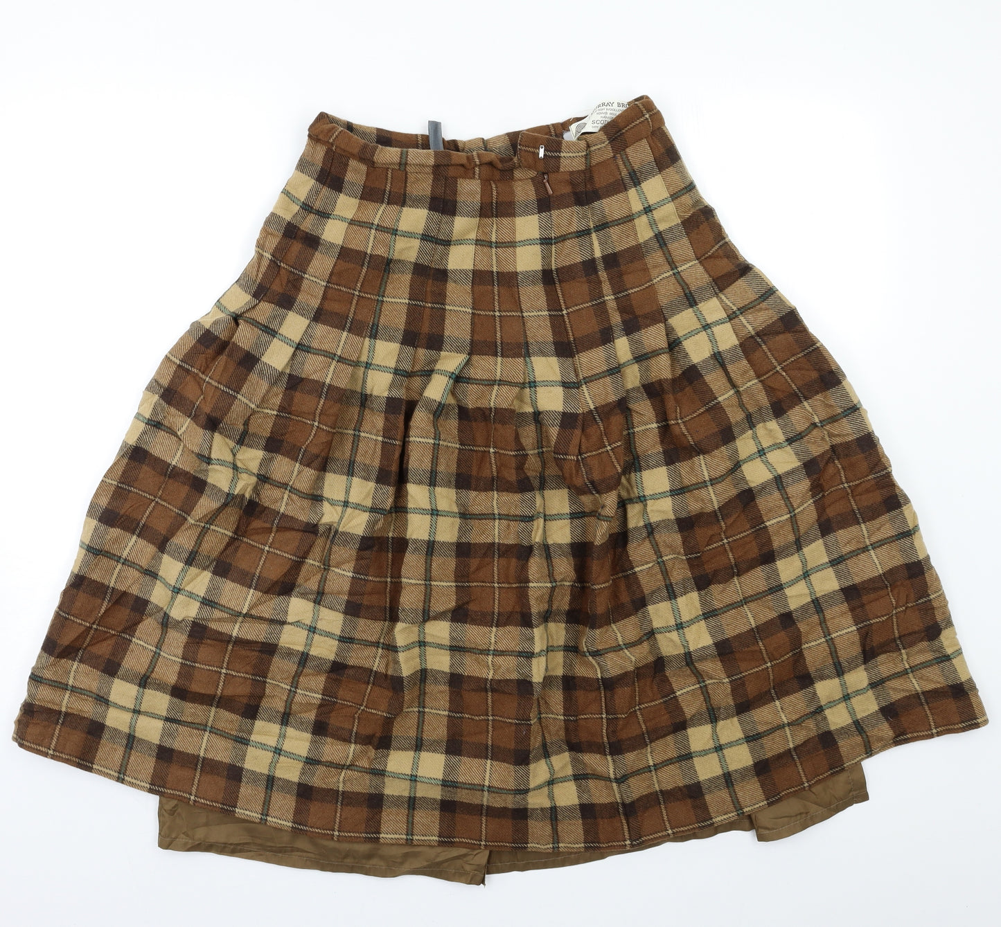 Murray Brothers Womens Beige Check  Cargo Skirt Size S