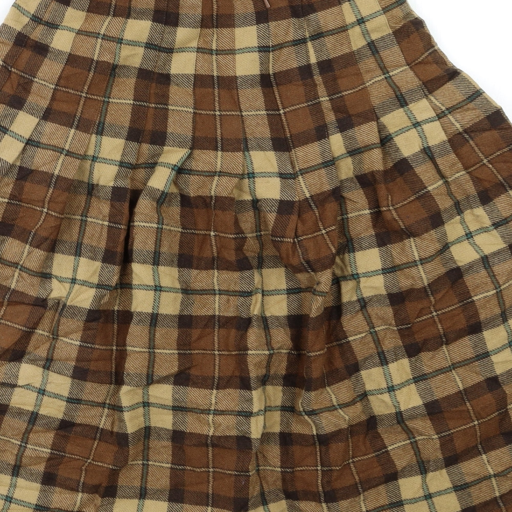 Murray Brothers Womens Beige Check  Cargo Skirt Size S