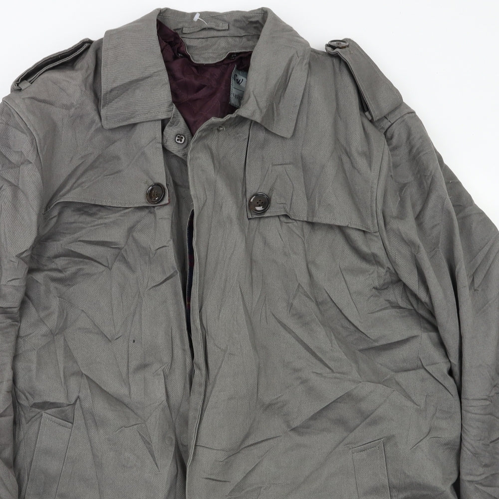 Samuel Windsor Mens Grey   Overcoat Coat Size L