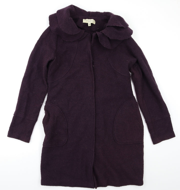 Edina Ronay Womens Purple Overcoat Blazer Size M