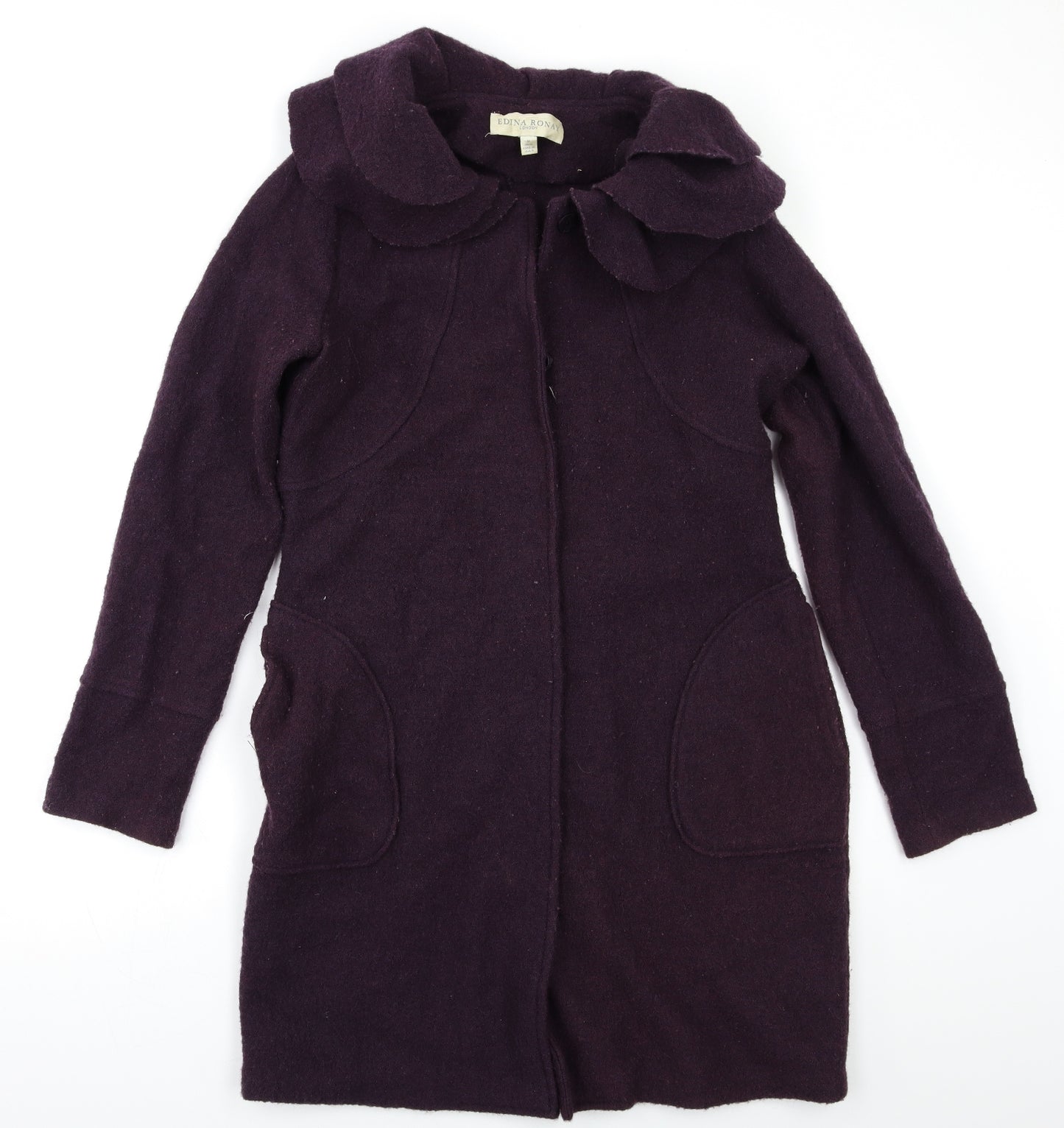 Edina Ronay Womens Purple   Overcoat Blazer Size M