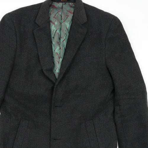 Pamoni Mens Grey   Overcoat Blazer Size 40