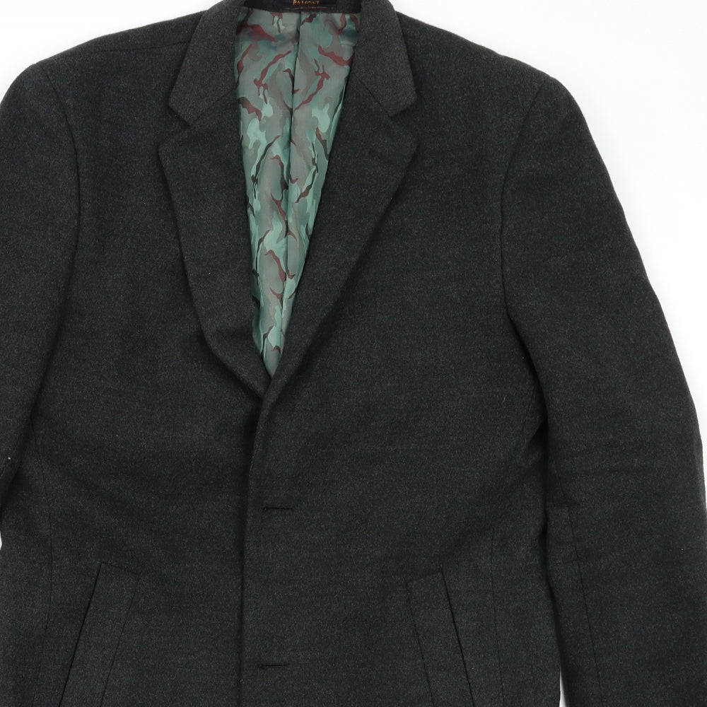 Pamoni Mens Grey   Overcoat Blazer Size 40