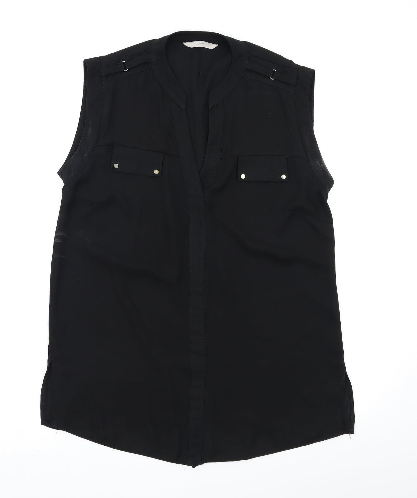 George Womens Black   Basic Blouse Size 12