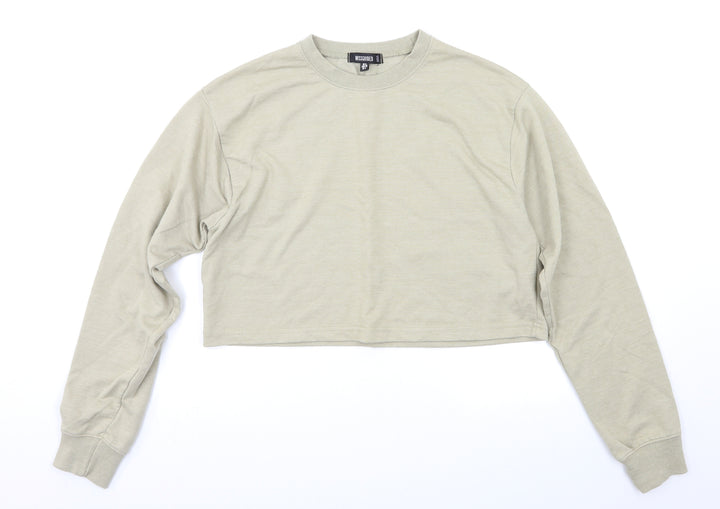 Missguided Womens Beige   Pullover Sweatshirt Size S