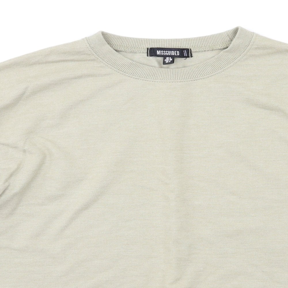 Missguided Womens Beige   Pullover Sweatshirt Size S