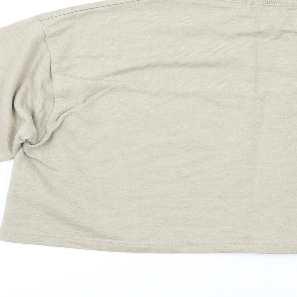 Missguided Womens Beige   Pullover Sweatshirt Size S
